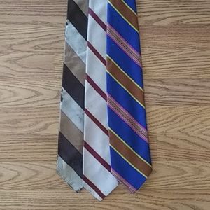 3 vintage striped neck ties